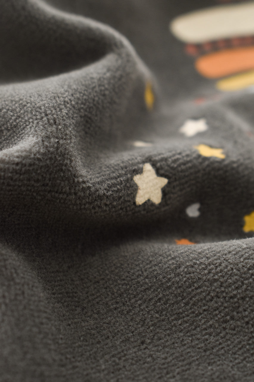 Salopeta Curcubeu cu maneca lunga si botosei din 80%bumbac organic si 20% poliester - , BabyCosy